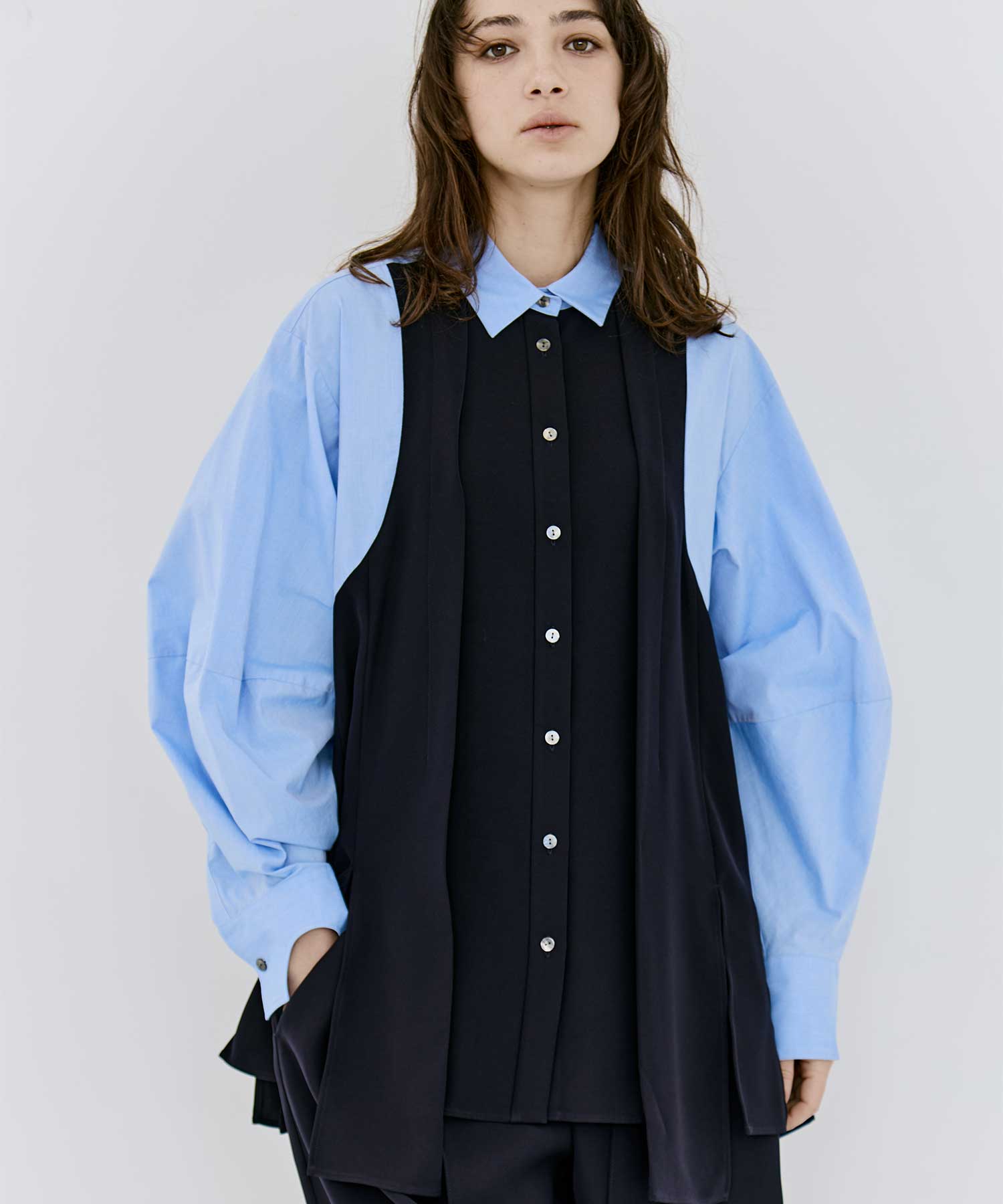 PANEL-HEM PULLOVER(38 BLACK): ENFOLD: WOMENS｜THE TOKYO ONLINE STORE