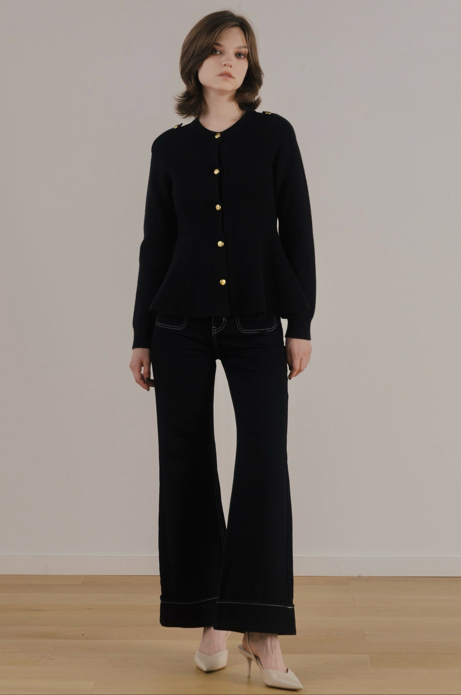 Rosen Peplum Cardigan – THE TOÉ