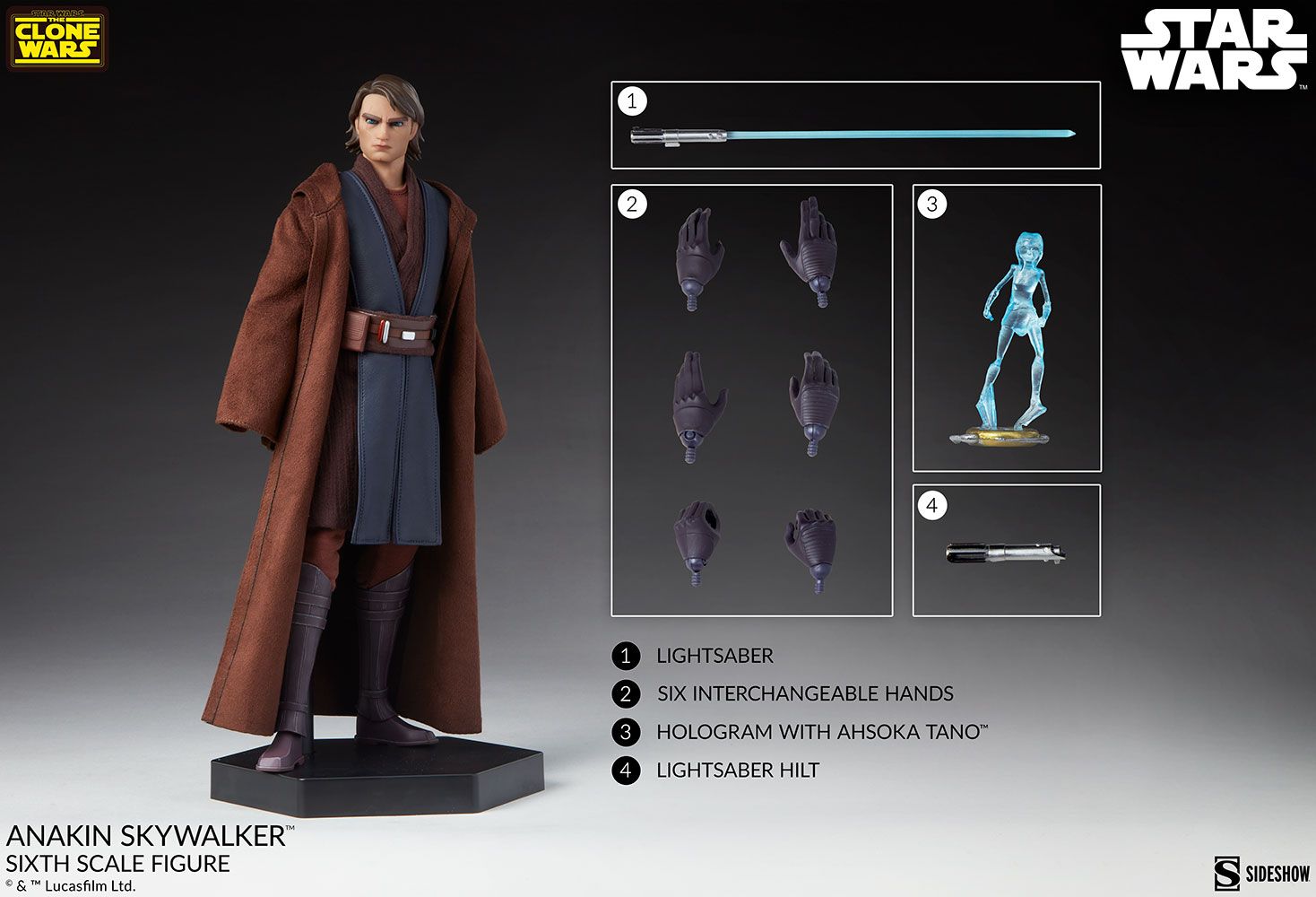 Sideshow Collectibles Star Wars: The Clone Wars Anakin Skywalker 1