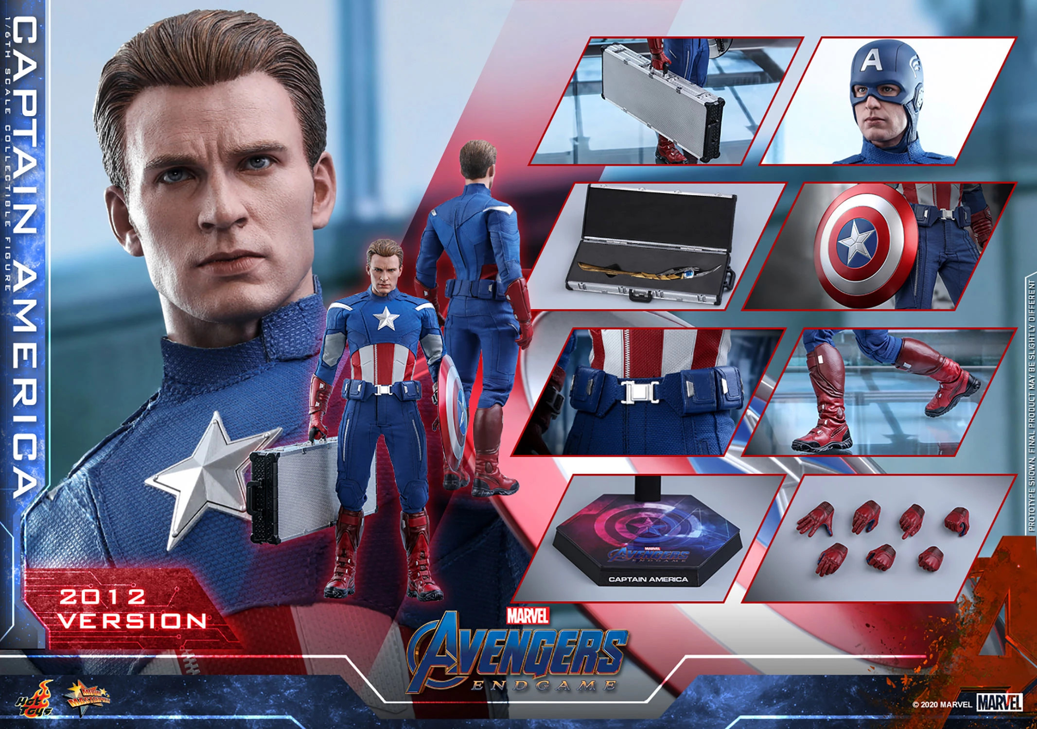 Hot Toys Avengers Endgame Captain America 2012 Version 1:6 Scale