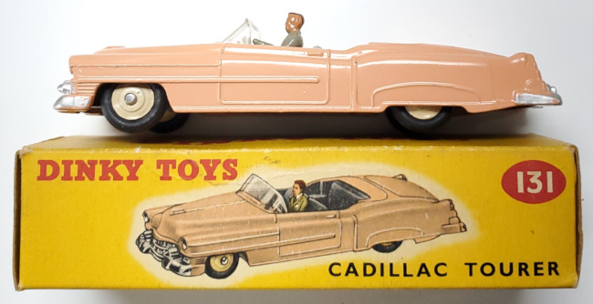 1957 Dinky Toys #132 Tan Packard Convertible: Mint in the Box