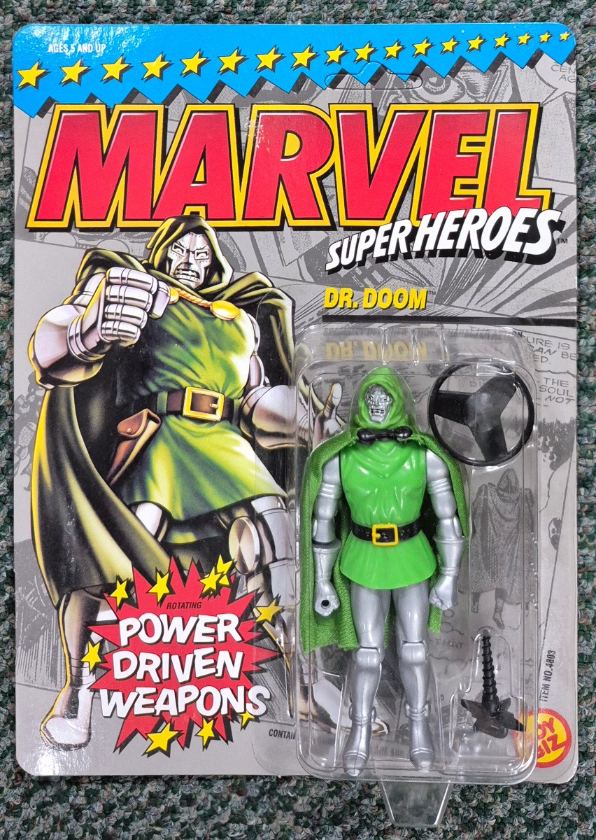 Toy Biz 1990 Marvel Super Heroes Dr. Doom Action Figure: Mint on