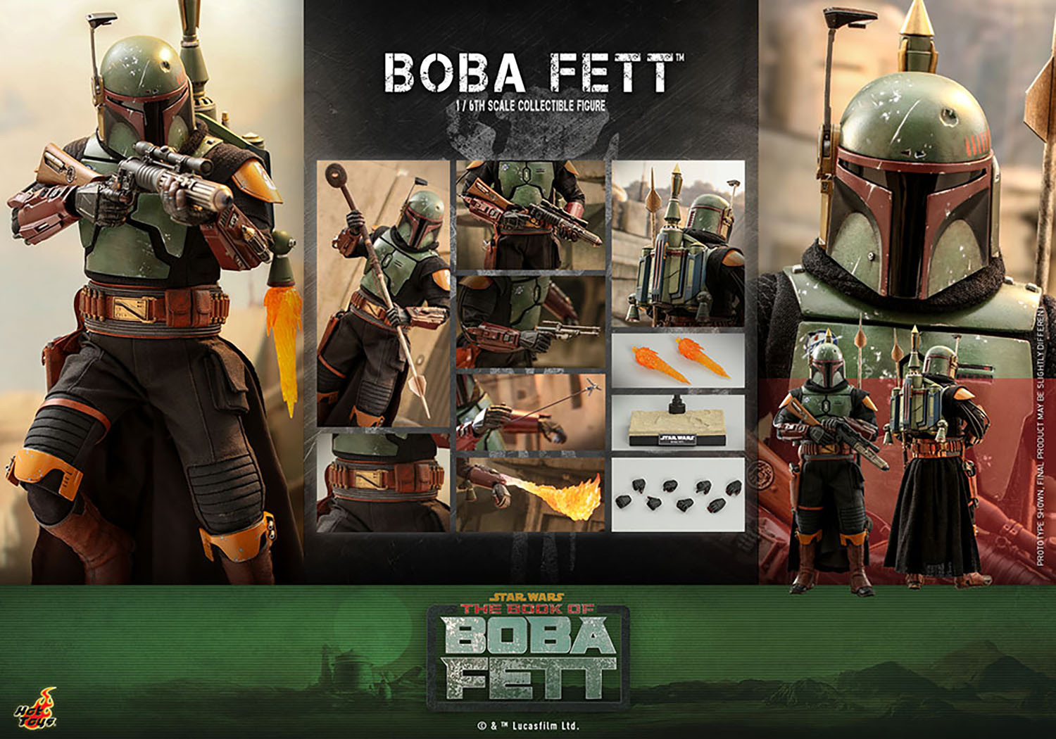 Hot Toys Boba Fett 1:6 Scale Figure from Star Wars Book of Boba
