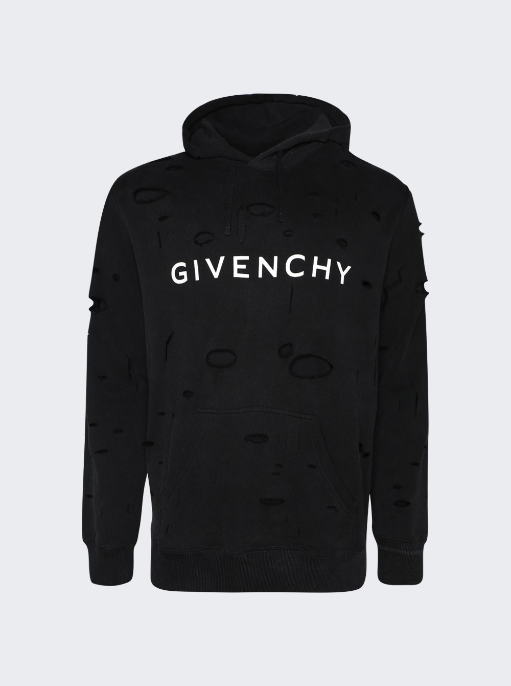 Classic Fit Hole Hoodie Faded Black | The Webster