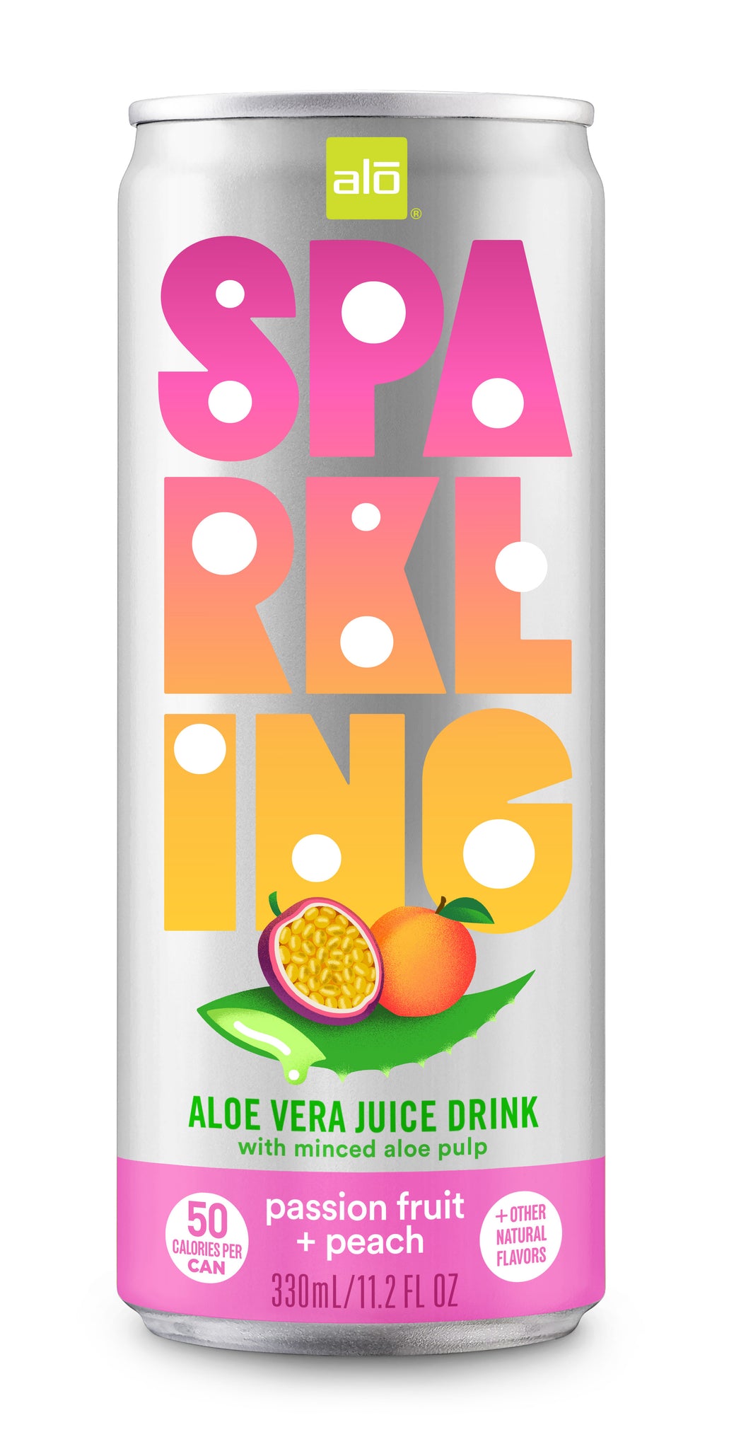 ALO Sparkling Passion Fruit & Peach Carbonated Aloe Vera Juice