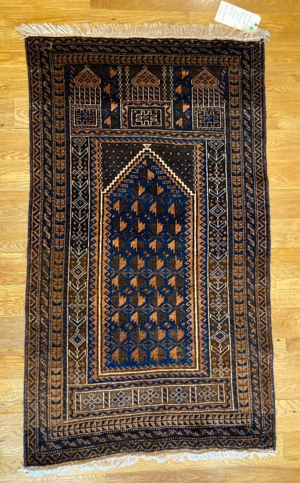 Authentic Afghan Baluch Prayer Rug: 210 x 410 - The Antique Knot