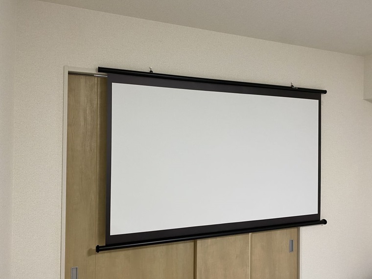 掛け軸 プロジェクター スクリーン 16：10 200インチ フルハイビジョン