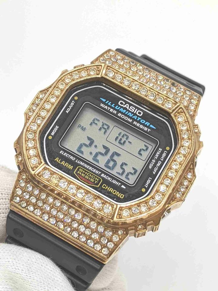 Casio Custom Gold Plated Crystal DW-5600E G-SHOCK 861265