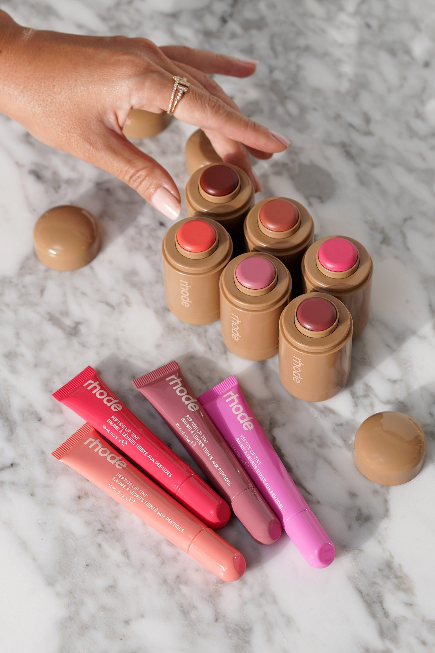 rhode Pocket Blush + Peptide Lip Tint New Shades - The Beauty Look