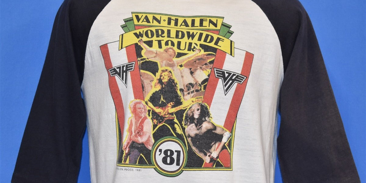 80s Van Halen Worldwide Tour 1981 Rock t-shirt Medium – The