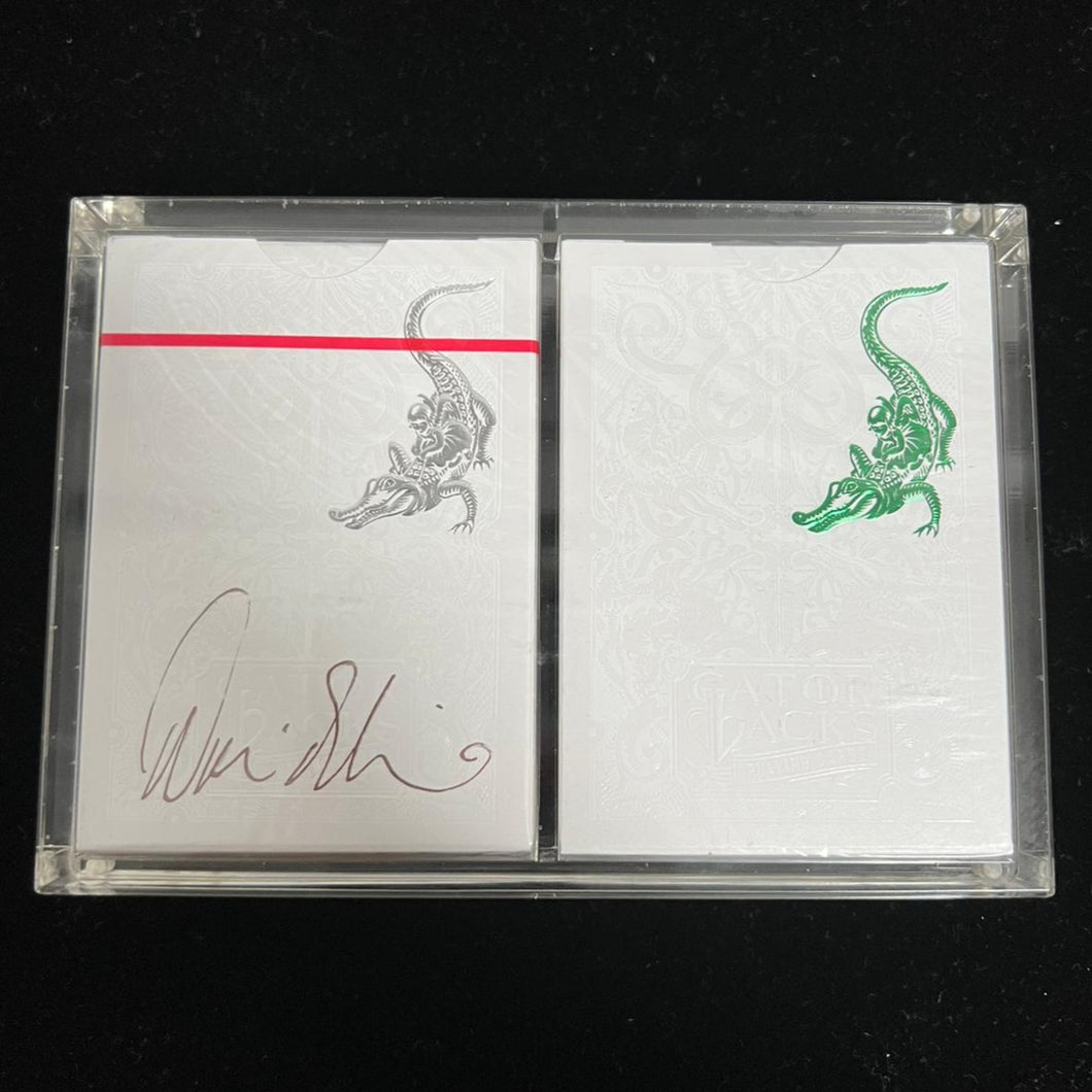 Gatorback Signed Silver and Green Collector's Playing Cards – The