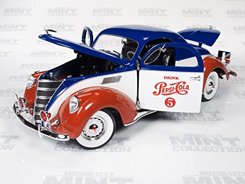 1937 Lincoln Zephyr Coupe “Pepsi Cola” Diecast Car by Auto World