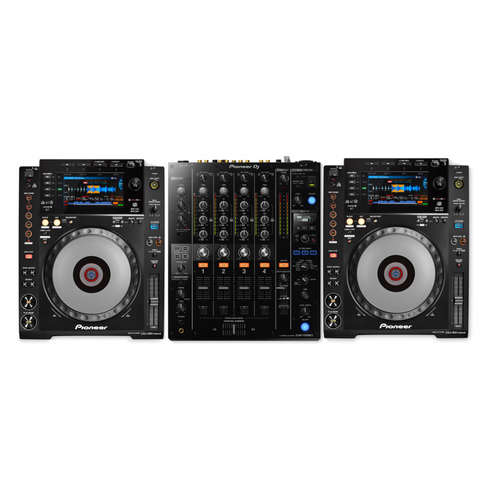 Pioneer DJ CDJ-900 Nexus + Pioneer DJ DJM-750MK2 Mixer Bundle Deal