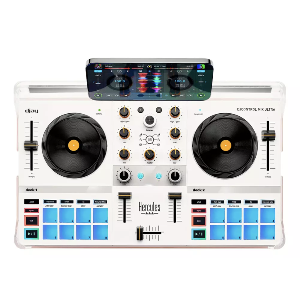 Hercules DJ Control Mix Ultra - Wireless, Compact DJ Controller