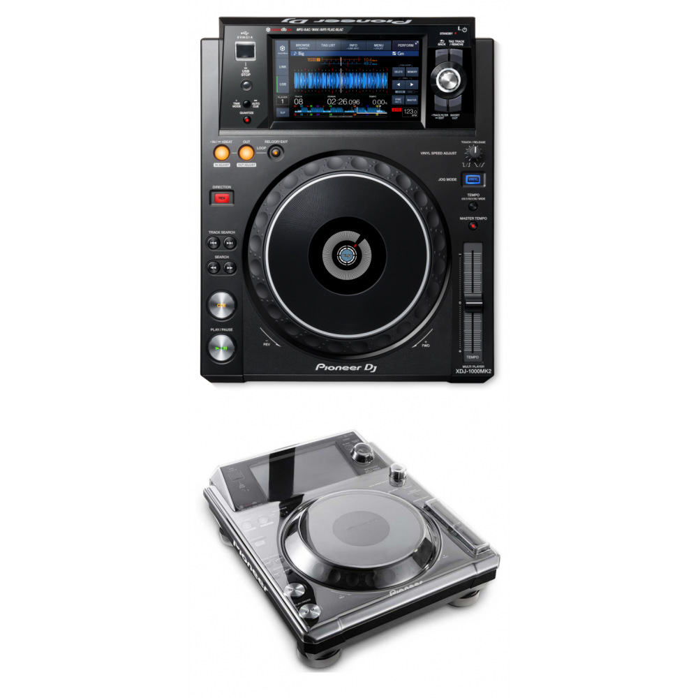 Pioneer DJ XDJ-1000MK2 + Decksaver DS-PC-XDJ1000 Cover Bundle