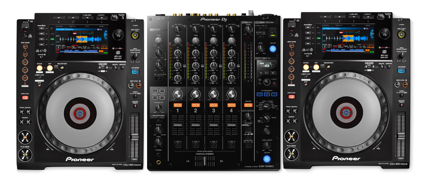 Pioneer DJ CDJ-900 Nexus + Pioneer DJ DJM-750MK2 Mixer Bundle Deal