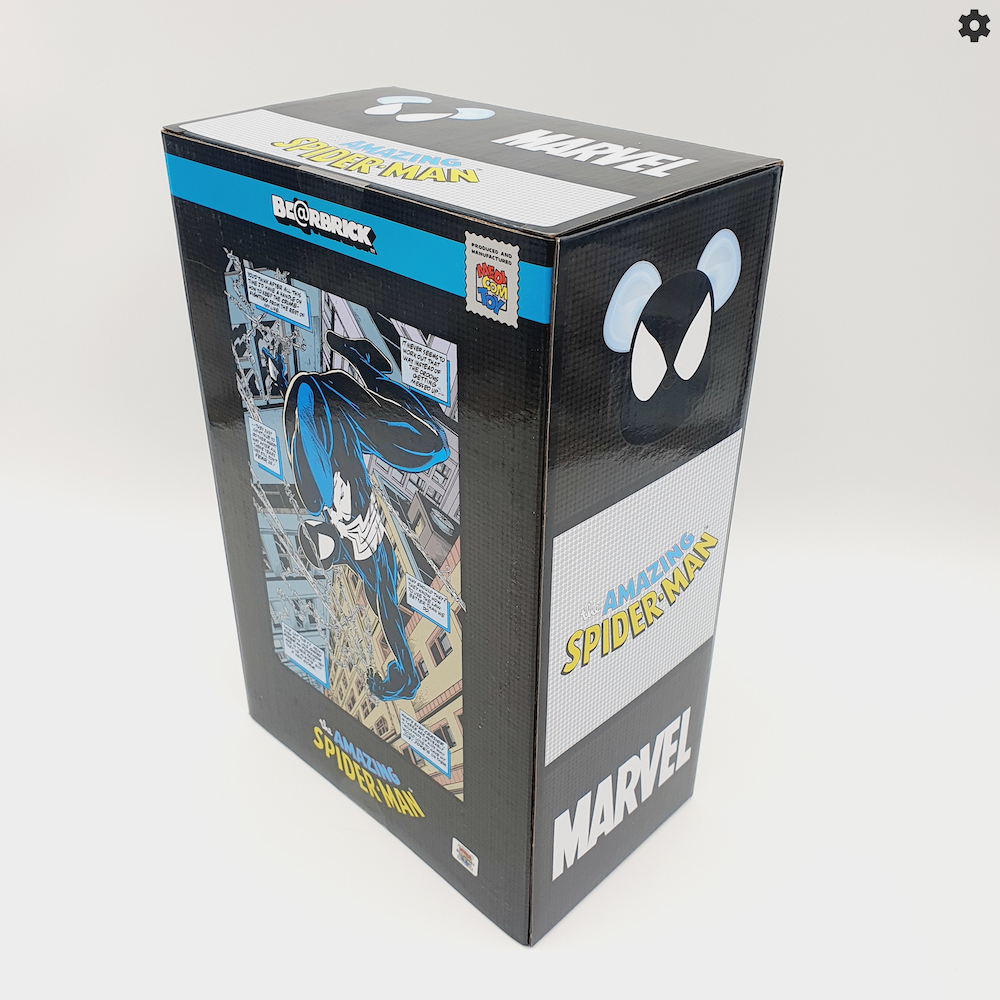 BE@RBRICK MARVEL SPIDER MAN BLACK SUIT 400% 100% 2022