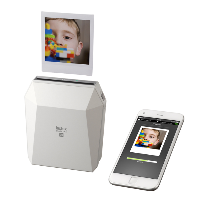 Fujifilm Instax Square Share SP-3 Smartphone Printer White — The