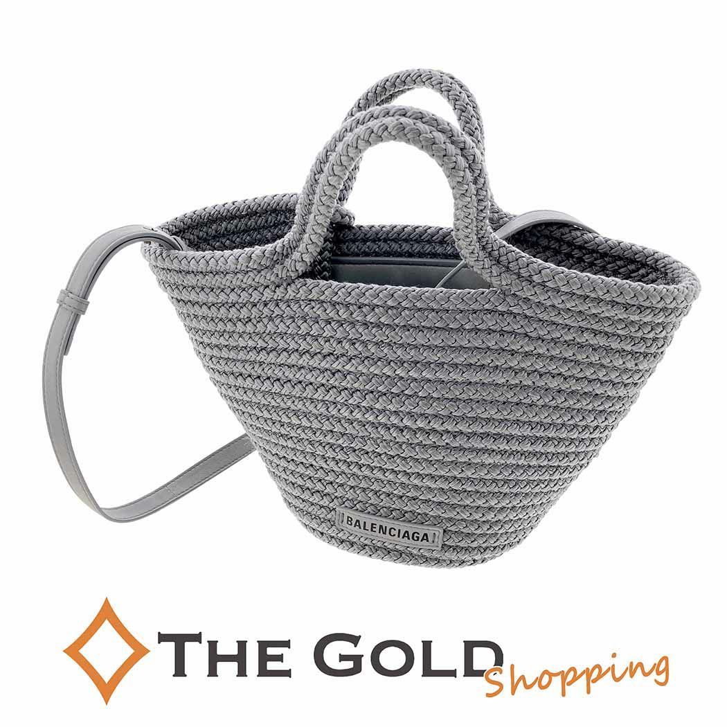 バレンシアガ イビザ スモール ナイロン グレー ロゴ 2WAY