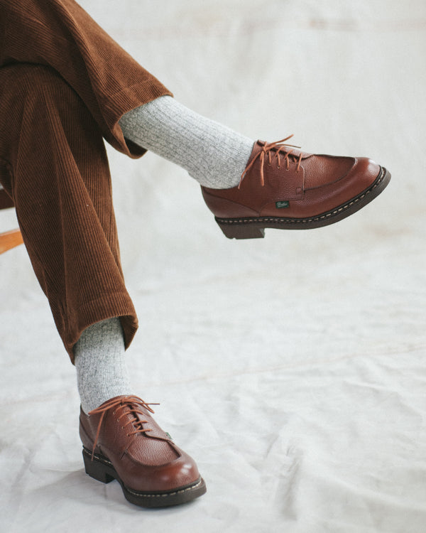 Paraboot CHAMBORD PEBBLED LEATHER - GRAINE MARRON - The Great Divide