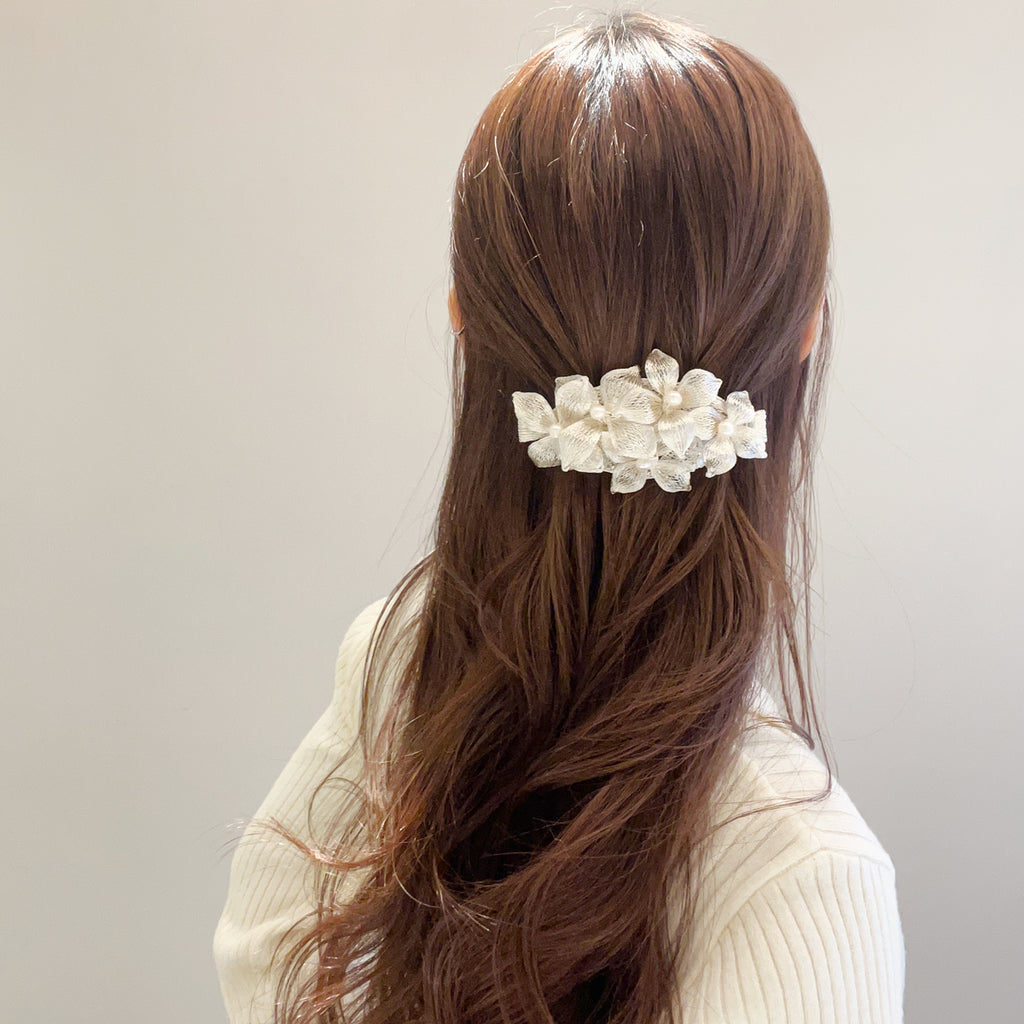 メッシュ ライラック10cmバレッタ | THE HAIR BAR TOKYO