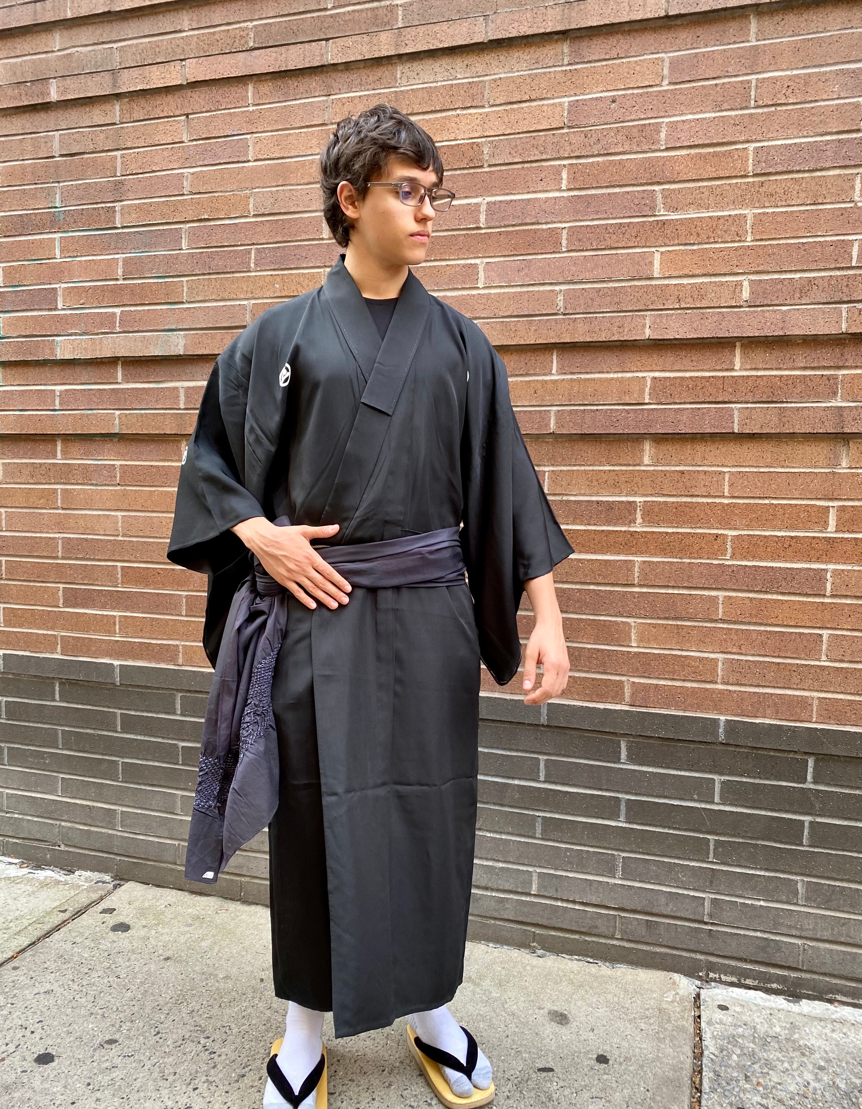 Men's Brand New Blue Kimono & Haori – Kimono House NYC