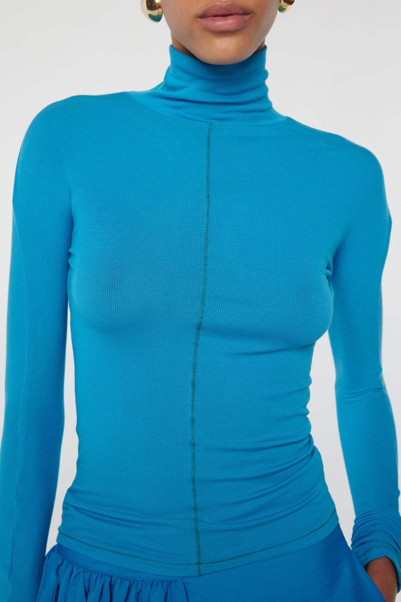 Blixa Turtleneck - Electric Turquoise | The Line by K