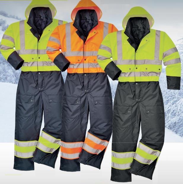 Portwest S485 Class 3 Insulated Coverall Hi Vis Yellow or Orange