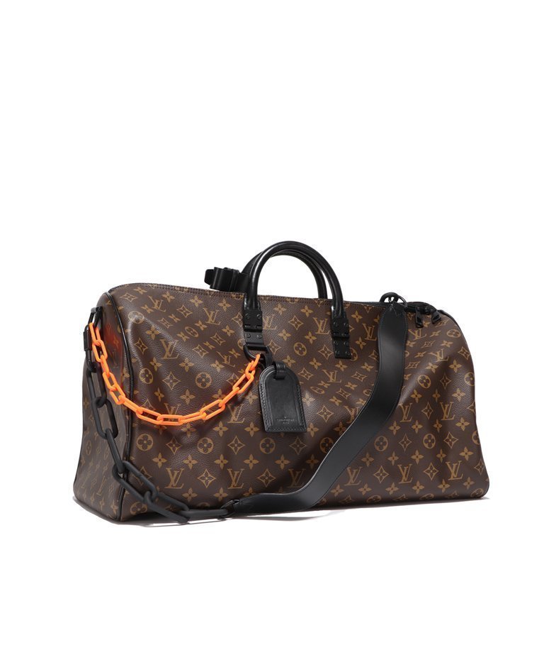 LV トラベルバッグ 50 マットブラック オレンジチェーン - ルイ