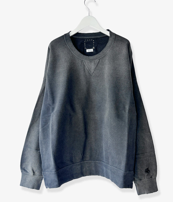 visvim/JUMBO SB SWEAT L/S CRASH (BLACK)