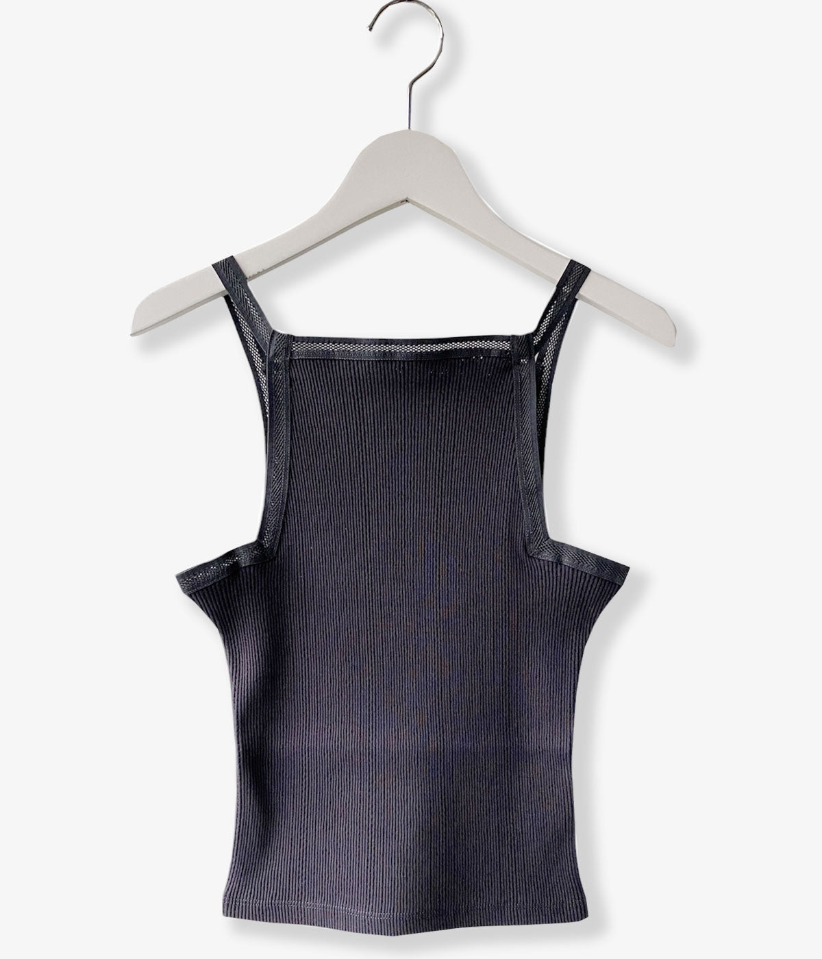 FUMIKA_UCHIDA/EYELET RIB STITCH CAMISOLE(CHARCOAL)