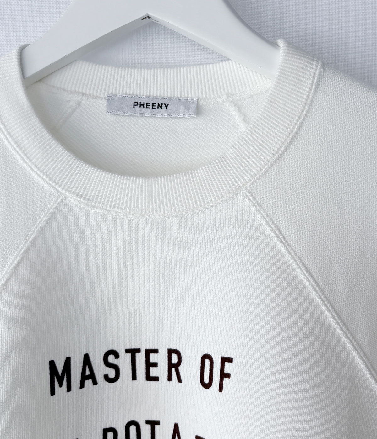 PHEENY/FLOCKED ATHLEISURE SWEATSHIRT(WHITE)