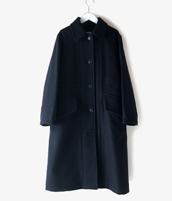 MHL./BASIC WOOL MELTON COAT WOMENS (NAVY)
