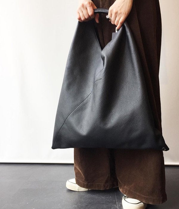 MM6 MAISON MARGIELA/LEATHER JAPANESE TOTE BAG(BLACK)(1)