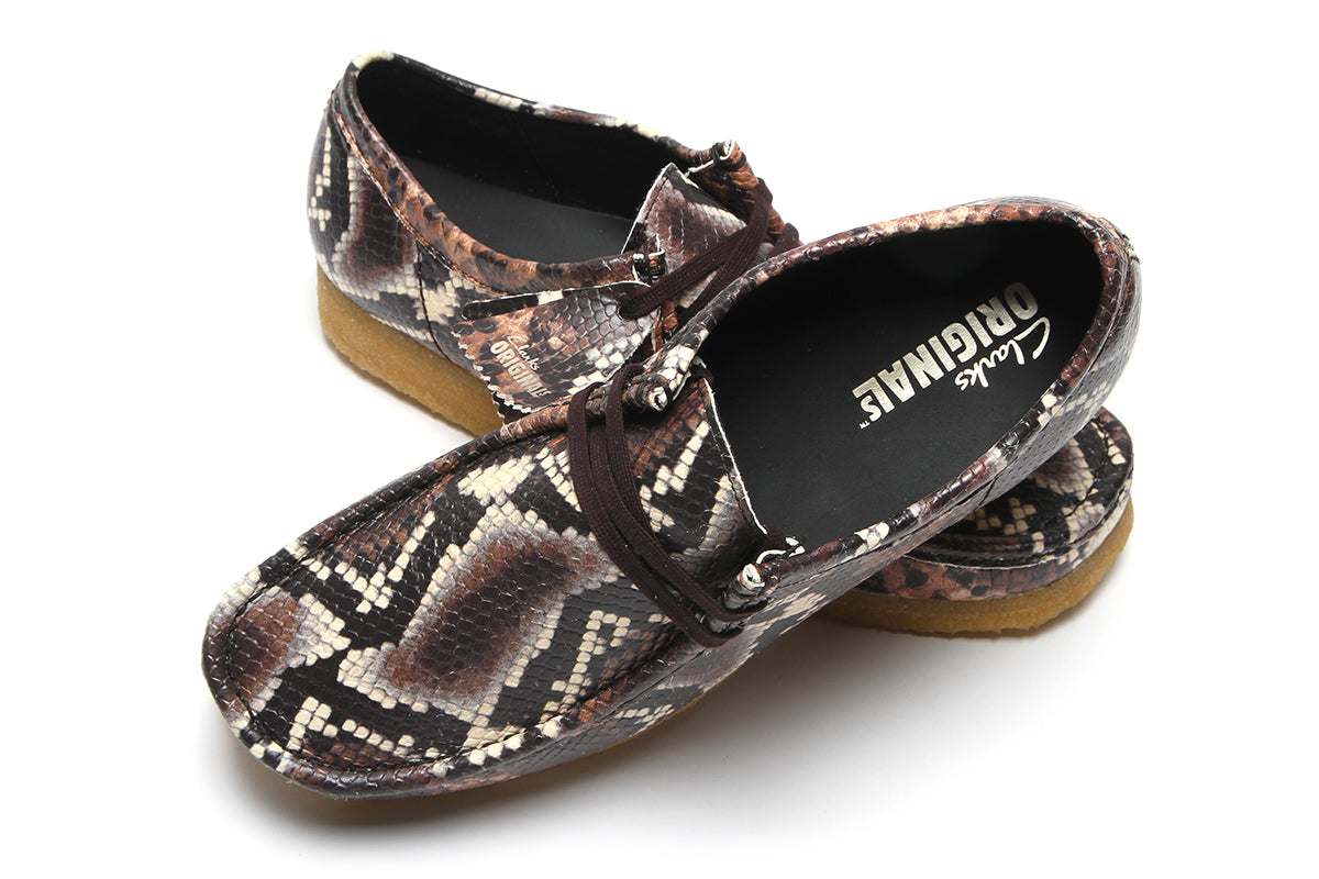 Wallabee Brown Snake Print – Premier
