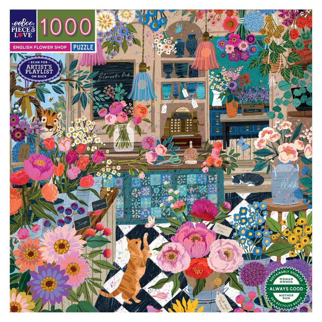 English Flower Shop 1000 Piece Puzzle – The Puzzle Nerds