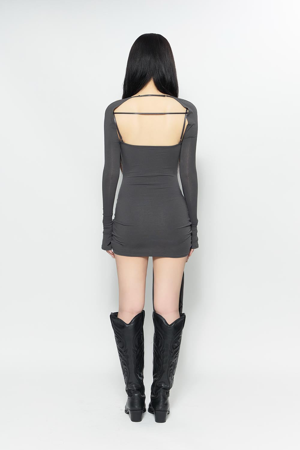 ワンピース theredthread S draped knit dress mini THEREDTHREAD / ザ