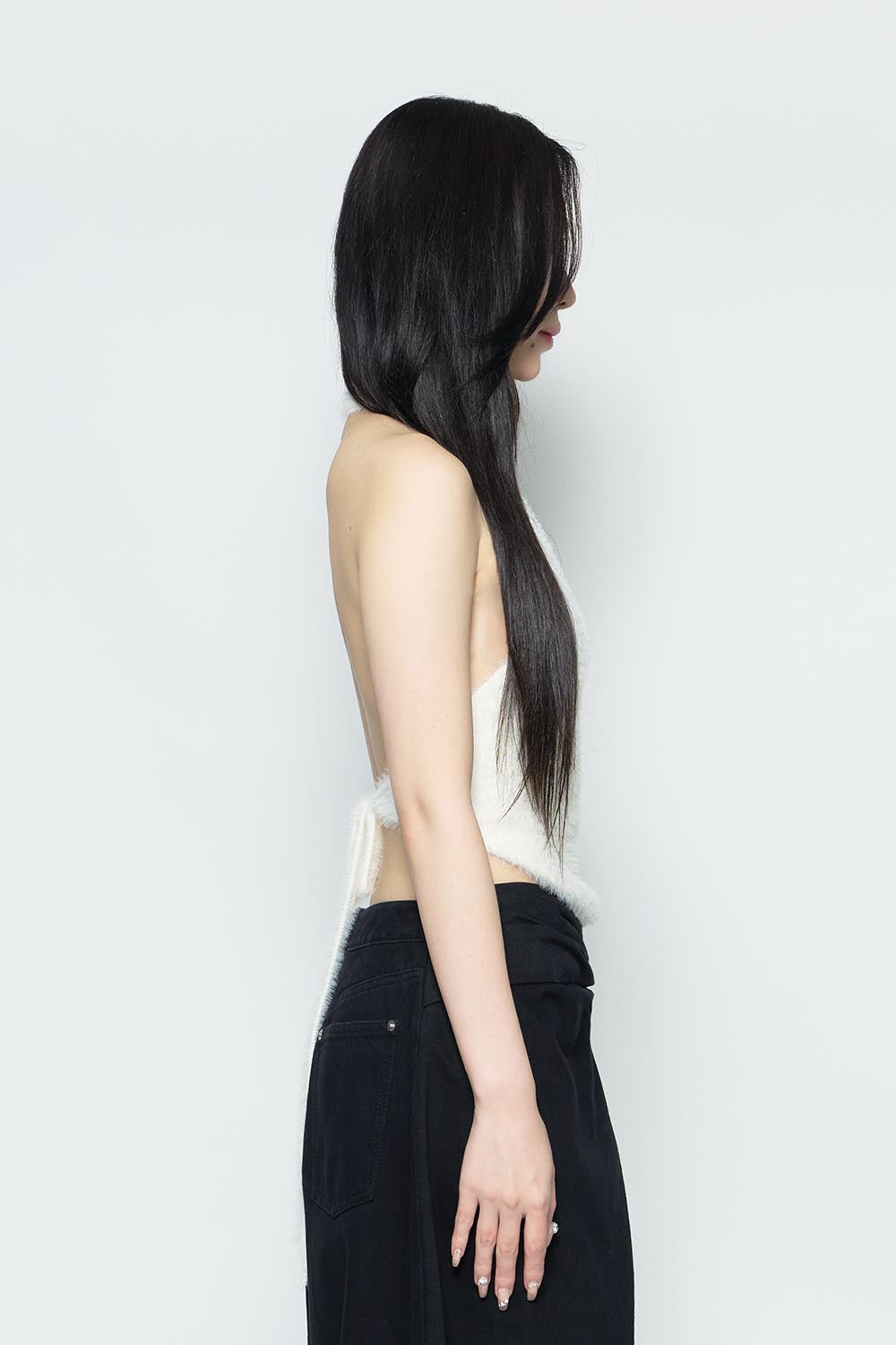 THEREDTHREAD / ザレッドスレッド】S fluffy halter tops