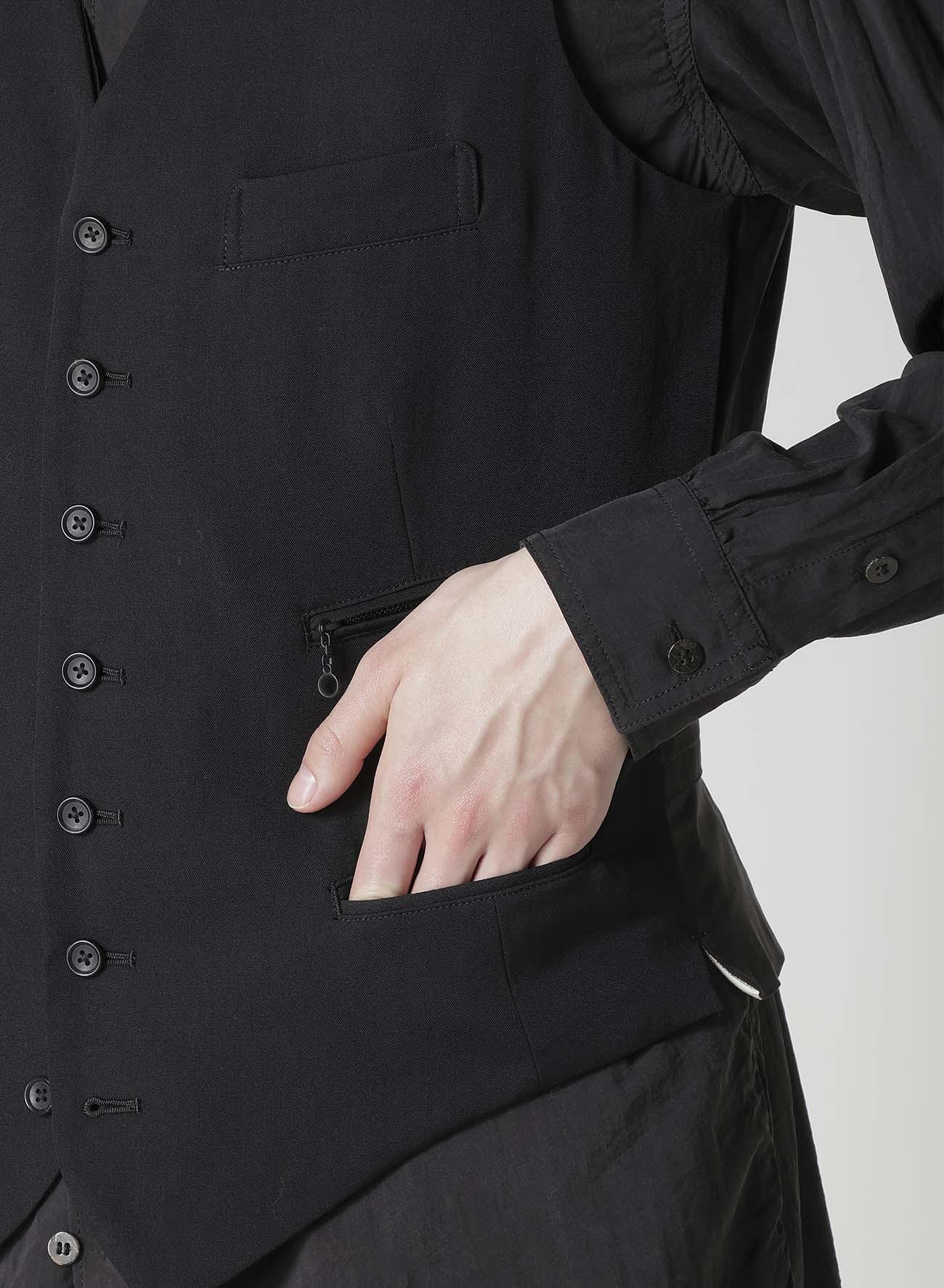 WOOL GABARDINE 7-BUTTON VEST – THE SHOP YOHJI YAMAMOTO