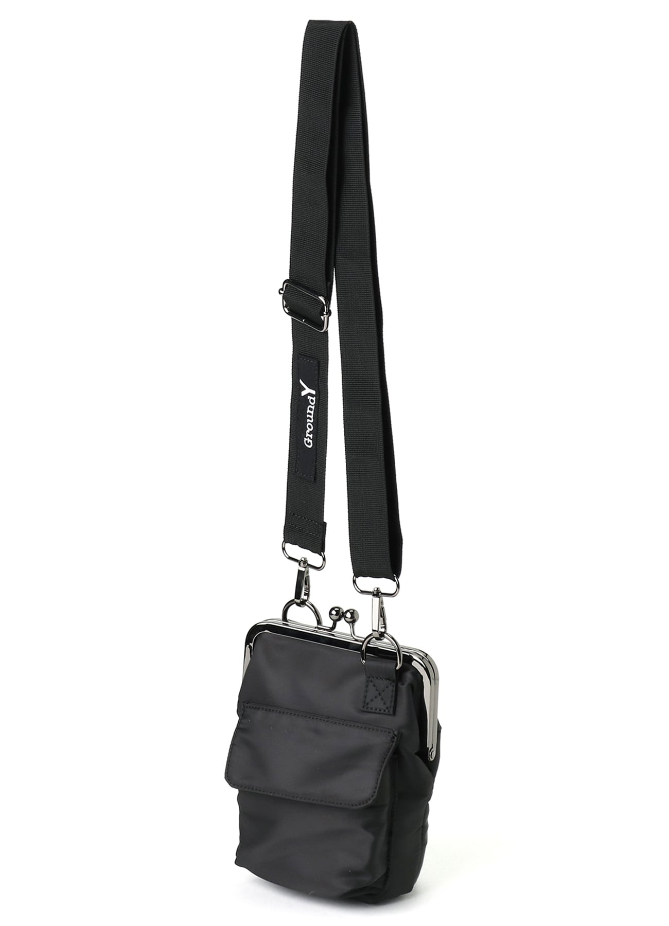 SHOULDER BAG WITH CLASP CLOSURE(FREE SIZE Black): Ground Y｜THE