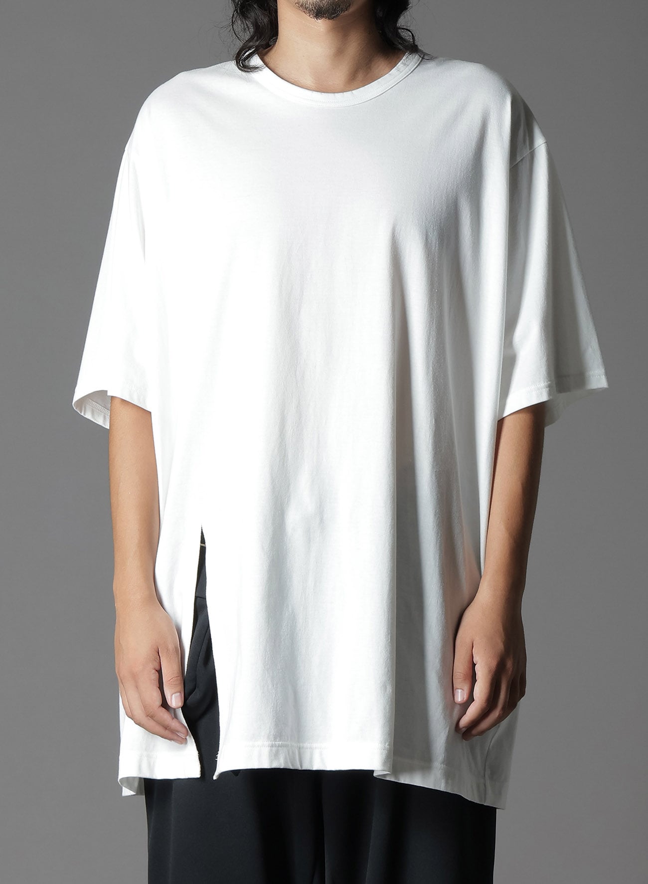 COTTON JERSEY JUMBO T-SHIRT SHORT SLEEVES(FREE SIZE White): Ground