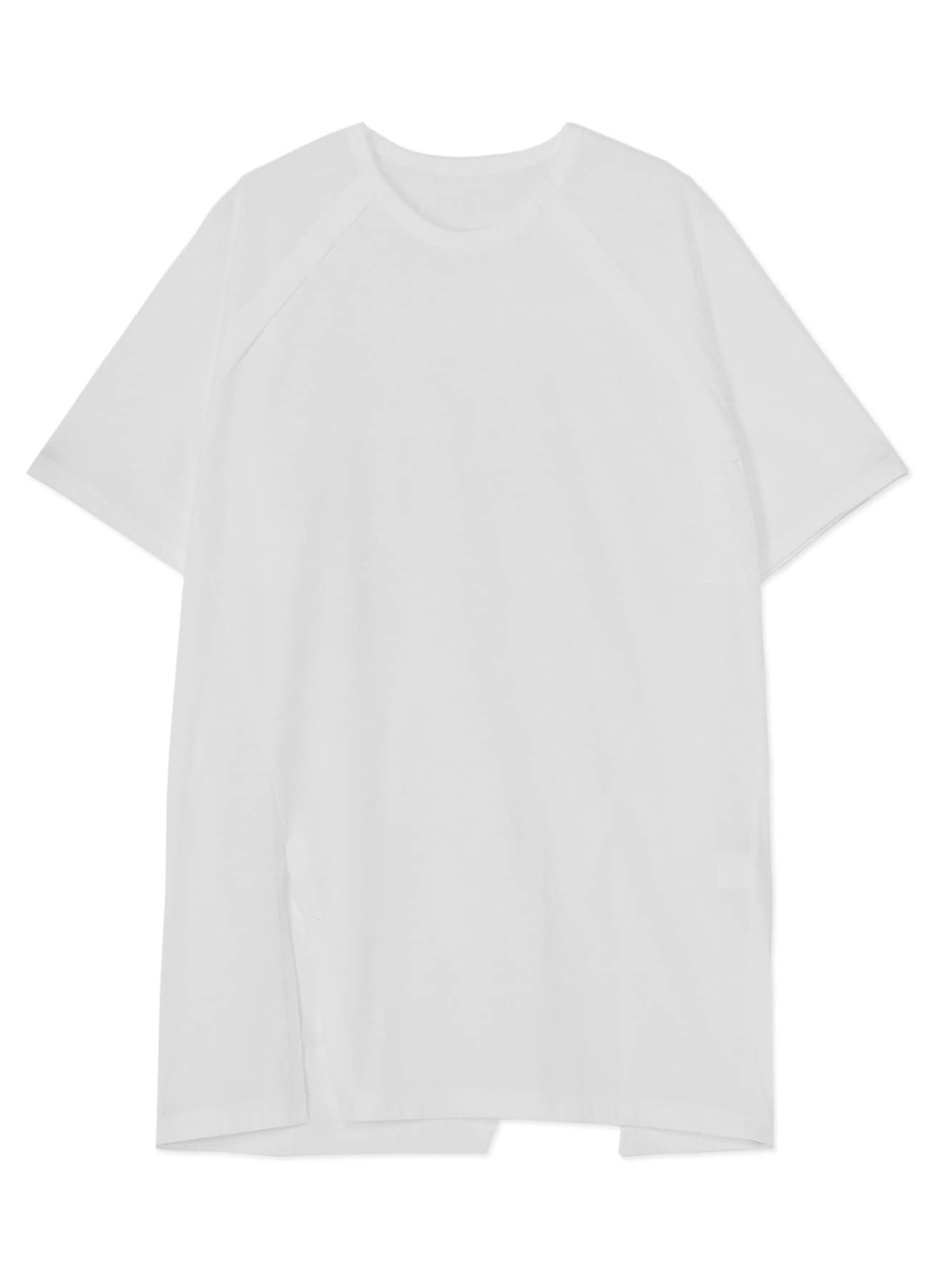 COTTON JERSEY FRONT RAGLAN SLIT T-SHIRT SHORT SLEEVES(FREE SIZE