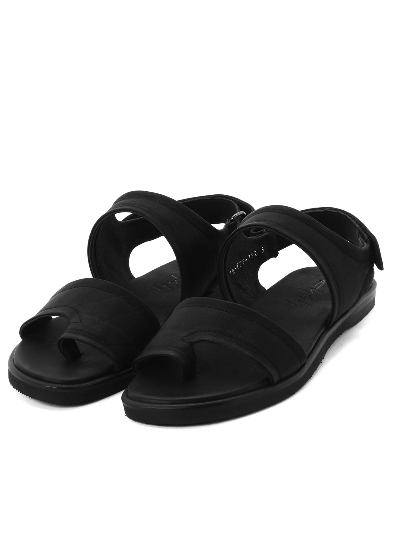 MATT OIL CALF BACK STRAP SANDALS(24.5 Black): Yohji Yamamoto｜THE
