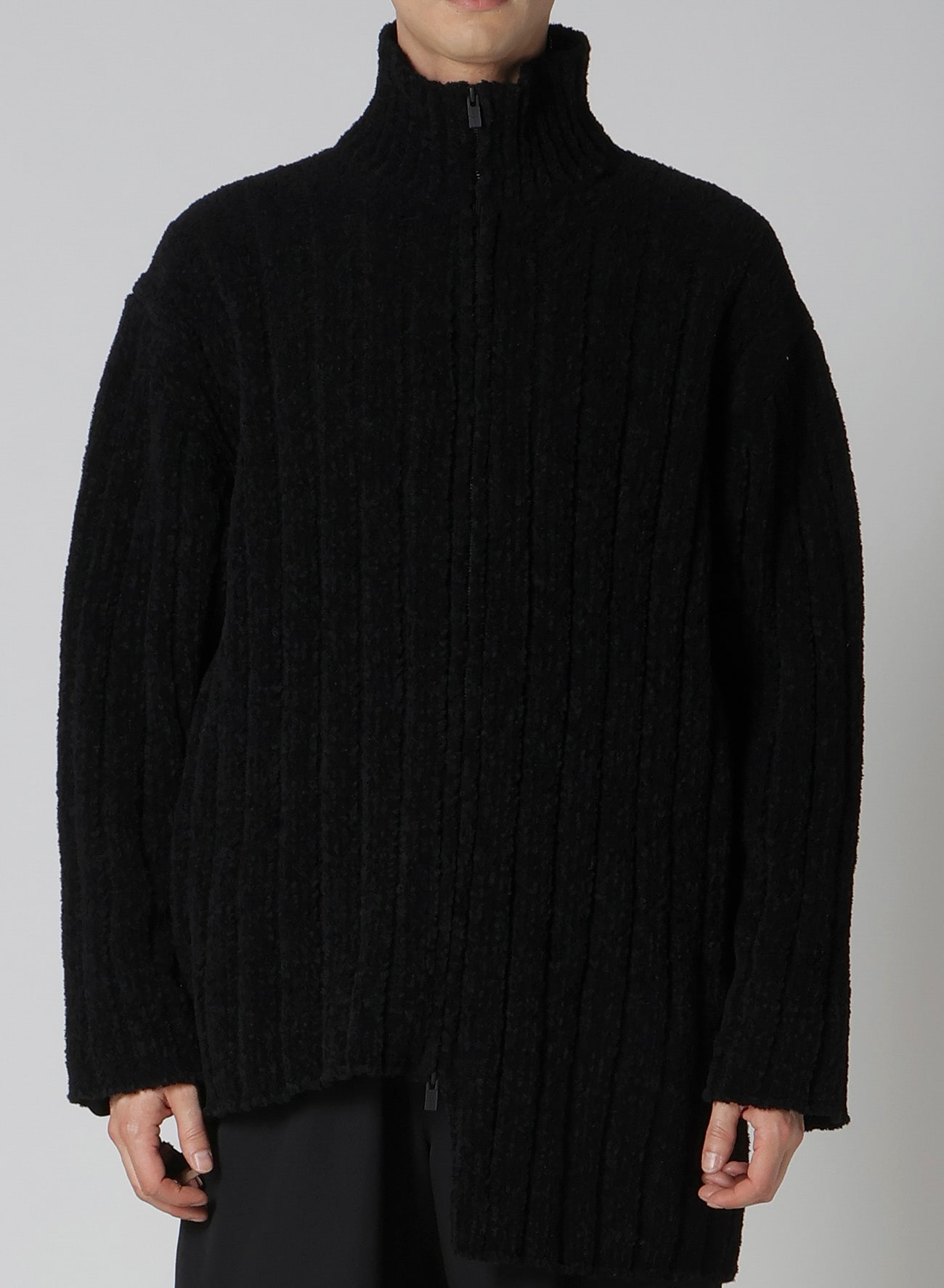 3G4 RIB ASYMMETRY DRIVERS KNIT(FREE SIZE Black): Soldes｜THE SHOP