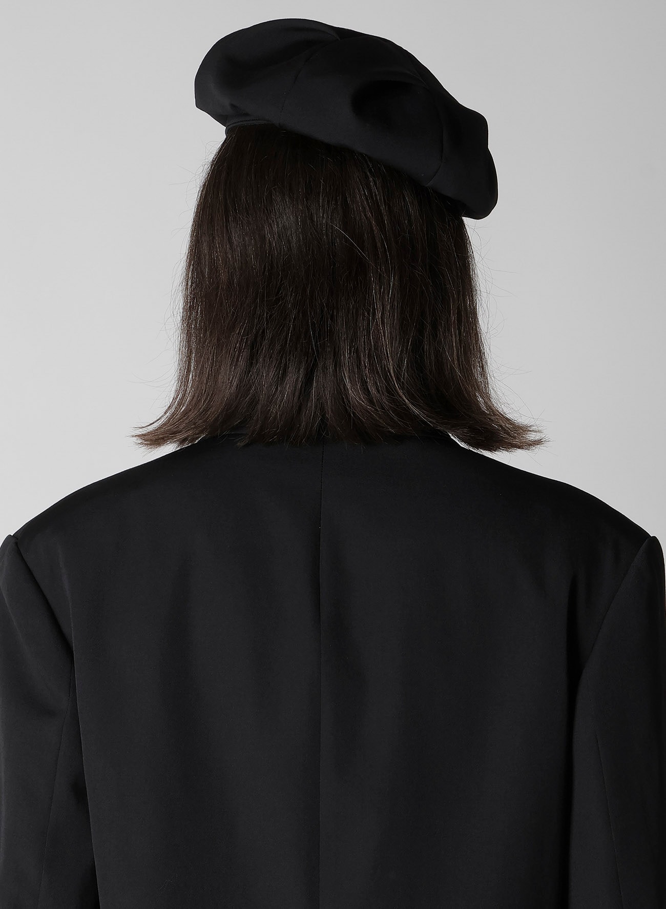 WOOL GABARDINE TUCK CASQUETTE(M Black): Yohji Yamamoto POUR HOMME