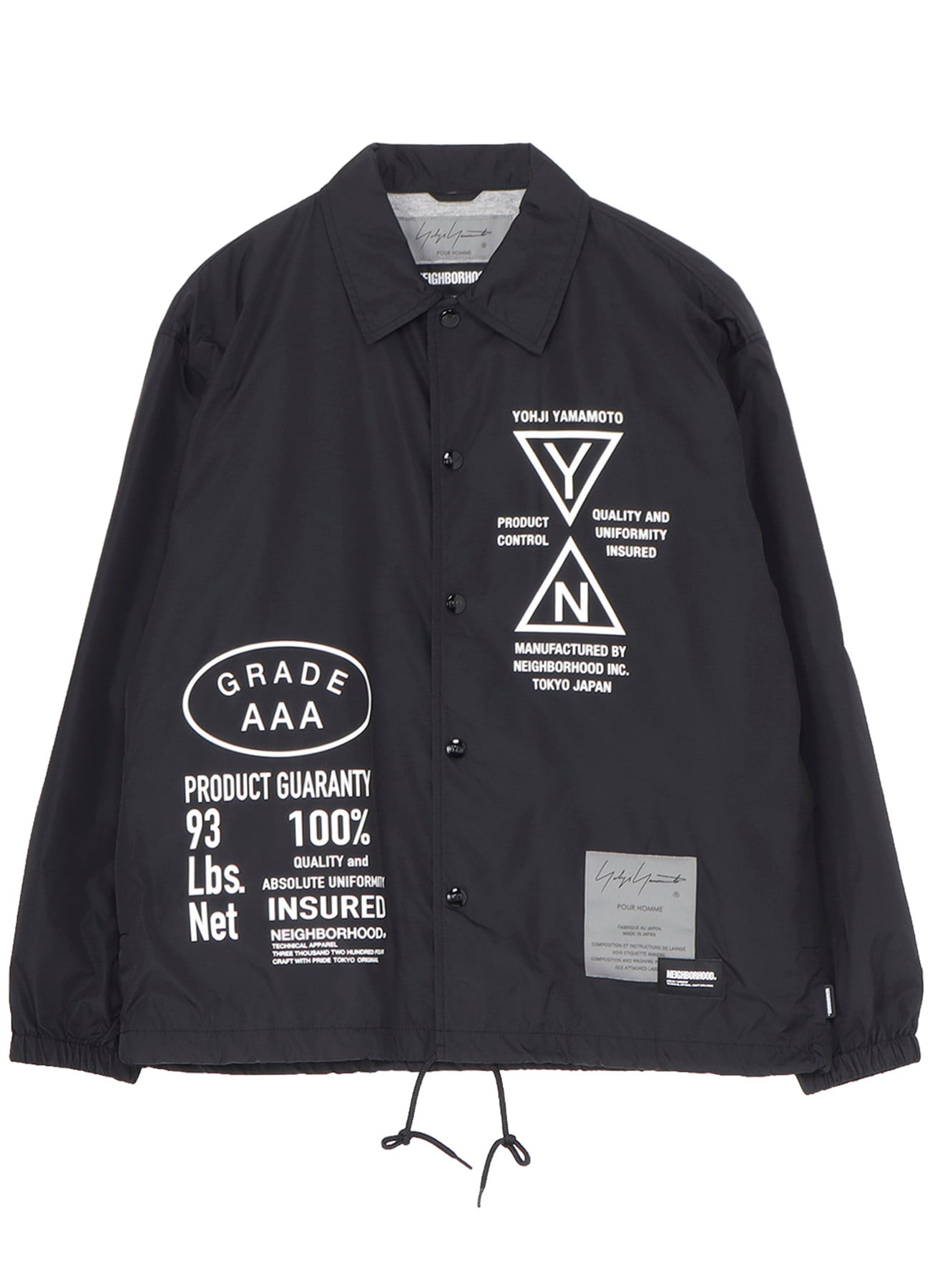 YOHJI YAMAMOTO × NH WINDBREAKER JACKET(S Black): Yohji Yamamoto