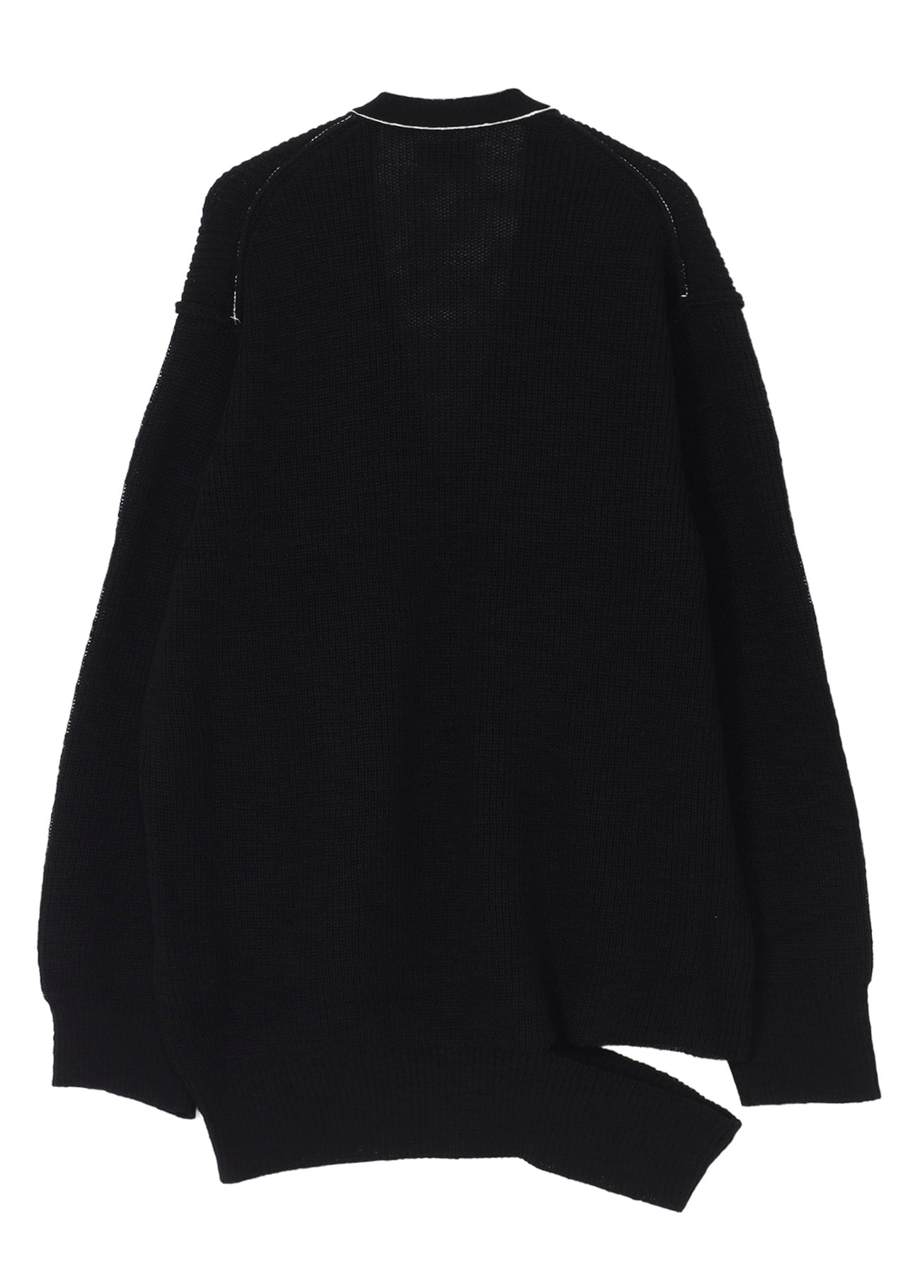 HALF CARDIGAN SLIT DETAIL V NECK CARDIGAN(FREE SIZE Black): Soldes