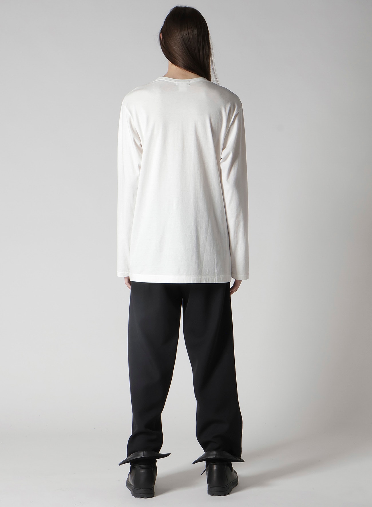30/-COMBED SINGLE JERSEY BASIC LONG SLV PT A(FREE SIZE Off White