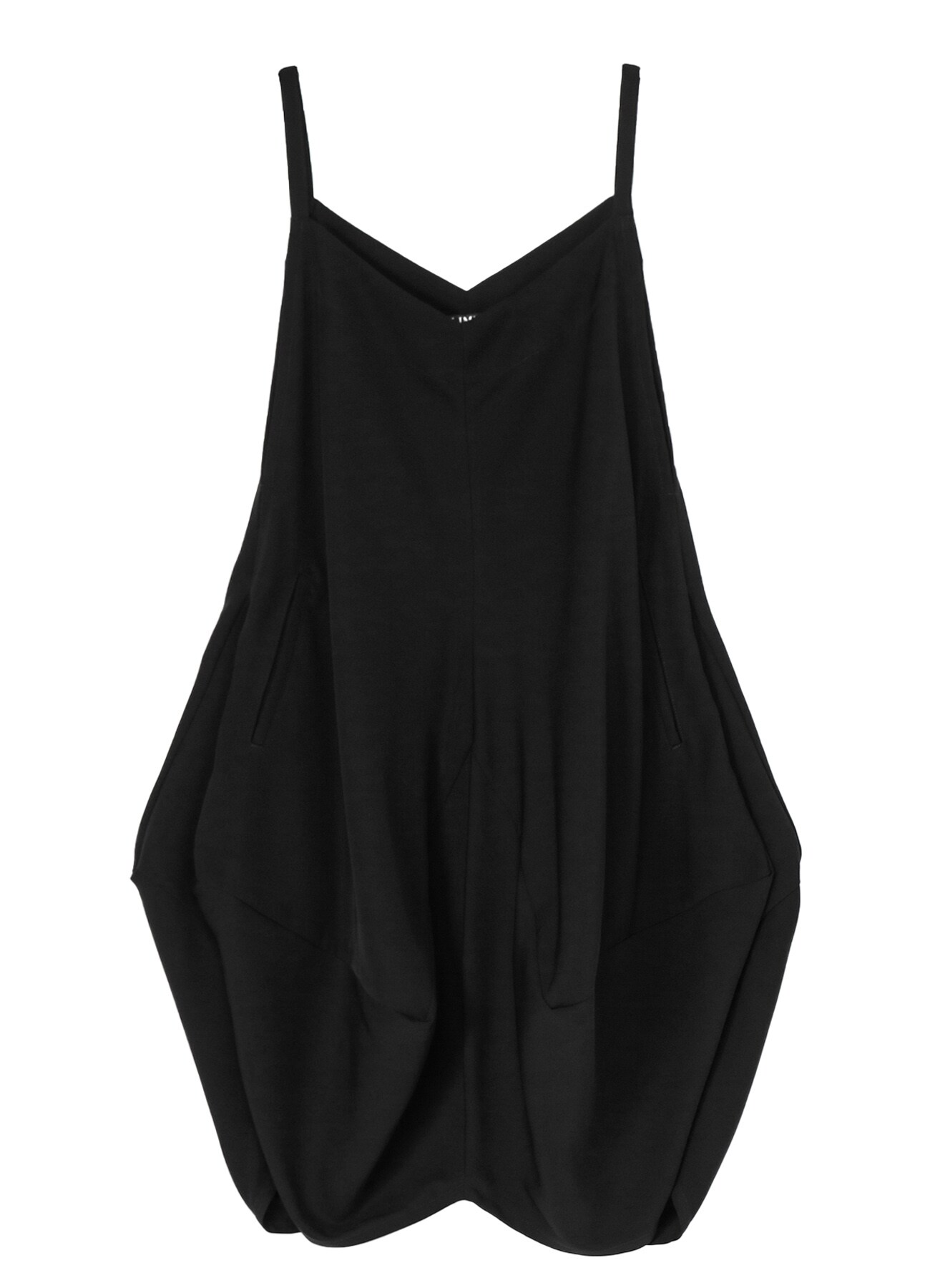 DOUBLE SATIN SQUARED HEM DRESS(S Black): LIMI feu｜THE SHOP YOHJI