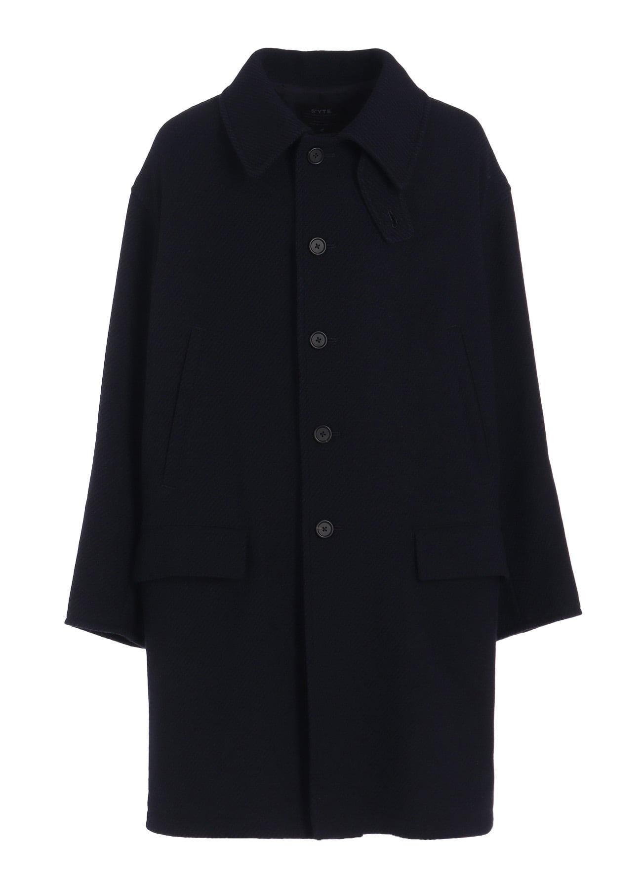 4/24 KERSEY OVERSIZED STAND COLLAR COAT(S Navy): S'YTE｜THE SHOP